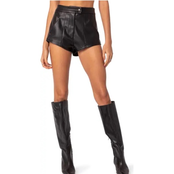 EDIKTED Ramona High Waist Faux Leather
Shorts EUC - Picture 3 of 11